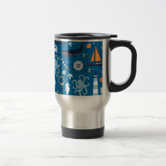 Caneca Térmica Azul Profundo Todas As Coisas Náuticas