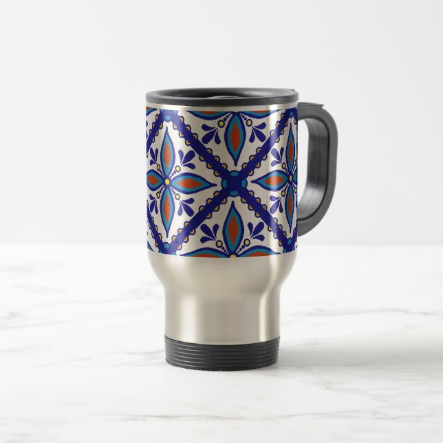 Caneca Térmica Azulejo Talavera (Frente Esquerda)