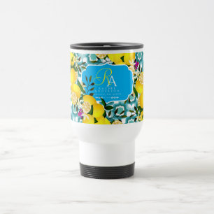Caneca Térmica Azulejos Mediterrâneos Limão Azul