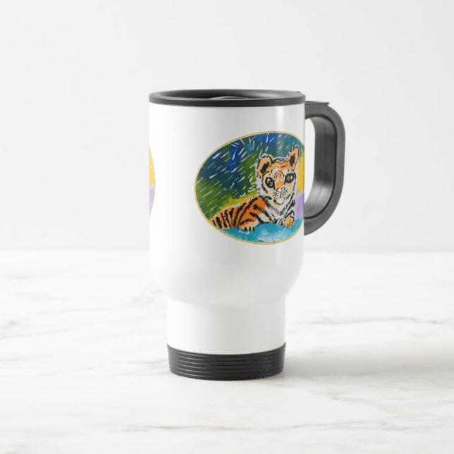 Caneca Térmica Baby Tiger "Art by Kids" (Frente Esquerda)