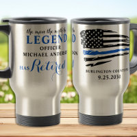 Baixa Policial Linha Azul Fino Personalizada