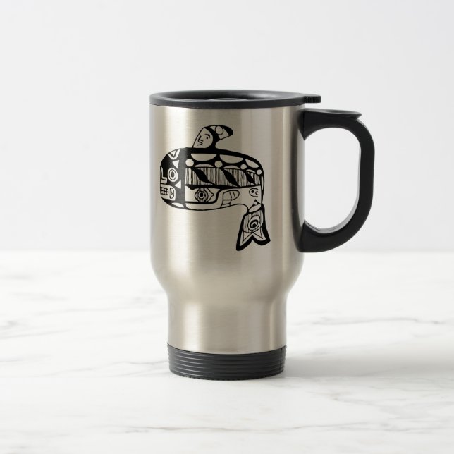 Caneca Térmica Baleia do Tlingit do nativo americano (Direita)