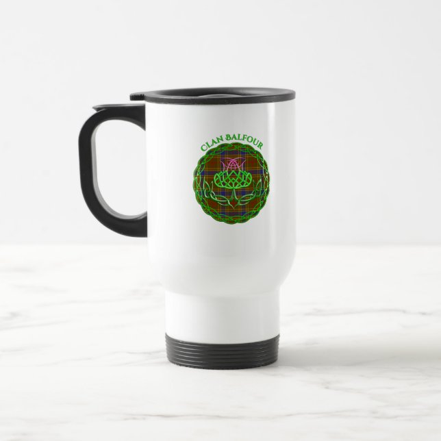 Caneca Térmica Balfour Scottish Tartan Celtic Thistle (Esquerda)