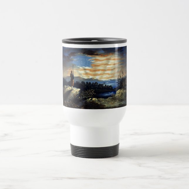Caneca Térmica Bandeira Americana Celestial no Céu, Guerra Civil  (Centro)