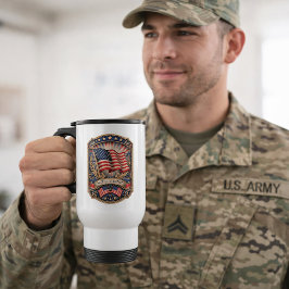 Caneca Térmica Bandeira Americana com Nome Personalizado e Posiçã