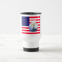 Bandeira Americana e Águia