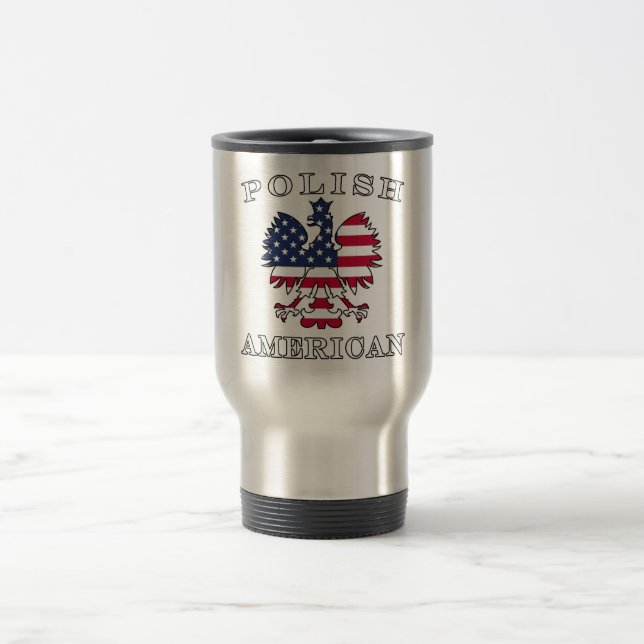 Caneca Térmica Bandeira americana polonesa Eagle (Centro)