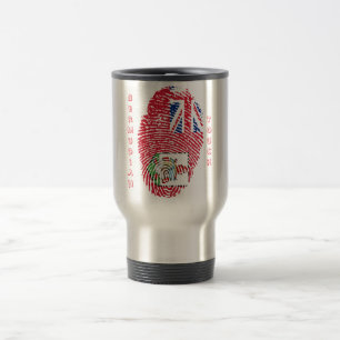 Caneca Térmica Bandeira bermudense da impressão digital do toque