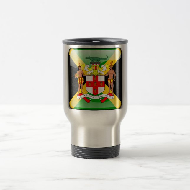 Caneca Térmica Bandeira brilhante jamaicana (Centro)