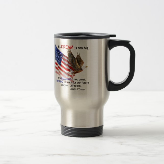 Caneca Térmica Bandeira & citações do trunfo de Eagle Donald J (Direita)