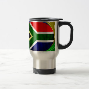 Caneca Térmica Bandeira da África do Sul: Motif Dinâmico de Rodov