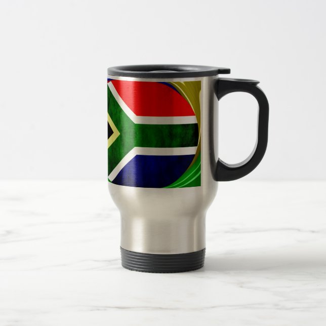 Caneca Térmica Bandeira da África do Sul: Motif Dinâmico de Rodov (Direita)