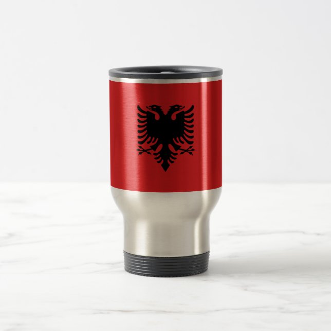Caneca Térmica Bandeira da Albânia (Centro)