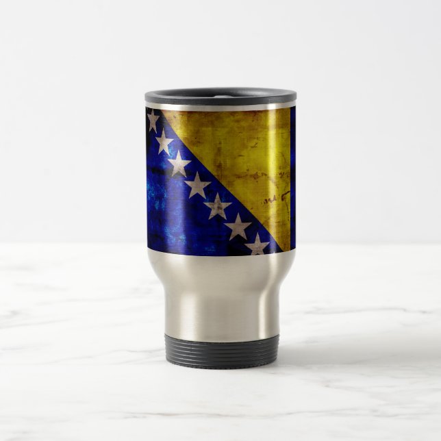 Caneca Térmica Bandeira da Bósnia-Herzegovina (Centro)