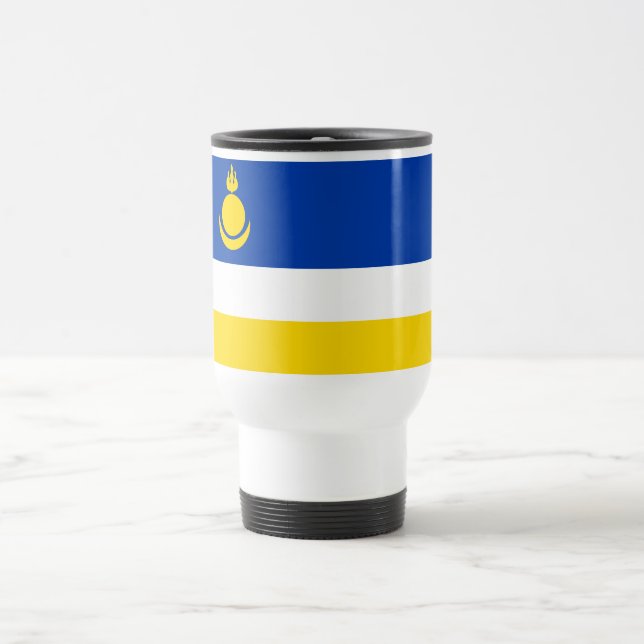 Caneca Térmica Bandeira da Buryatia Patriótica (Centro)