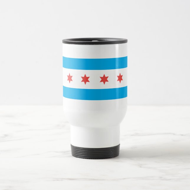 Caneca Térmica Bandeira da cidade de Chicago (Centro)