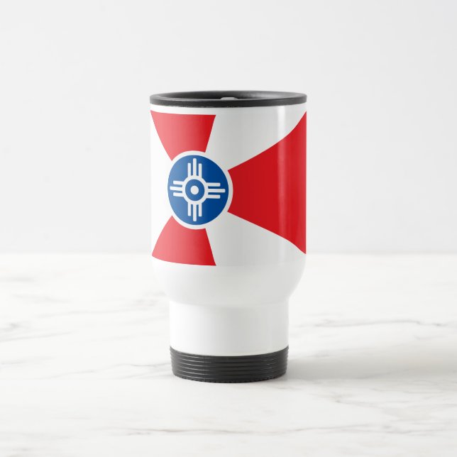 Caneca Térmica Bandeira da cidade de Wichita (Centro)