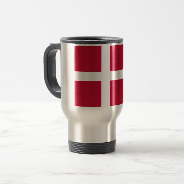 Caneca Térmica Bandeira da Dinamarca (Frente Esquerda)