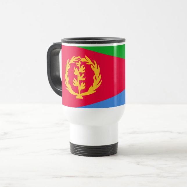 Caneca Térmica Bandeira da Eritreia (Frente Esquerda)