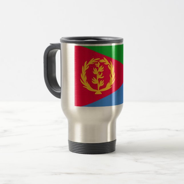 Caneca Térmica Bandeira da Eritreia (Frente Esquerda)
