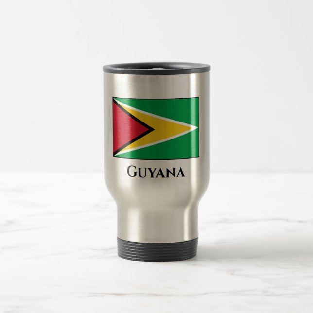 Caneca Térmica Bandeira da Guiana (Guiana) (Centro)