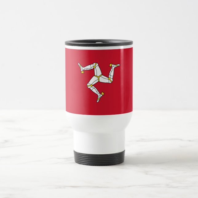 Caneca Térmica Bandeira da Ilha de Man (Centro)