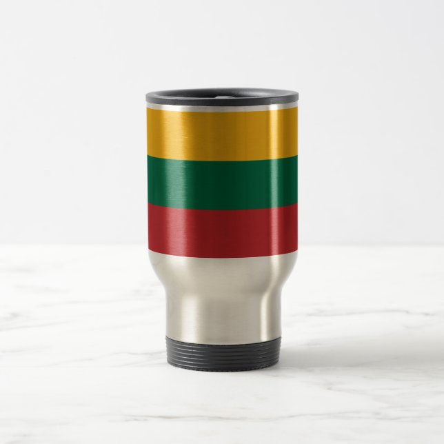 Caneca Térmica Bandeira da Lituânia (Centro)