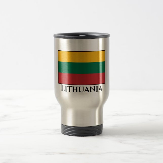 Caneca Térmica Bandeira da Lituânia (lituana) (Centro)
