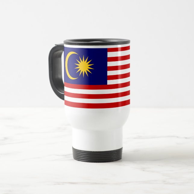 Caneca Térmica Bandeira da Malásia (Frente Esquerda)