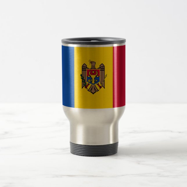 Caneca Térmica Bandeira da Moldávia (Centro)