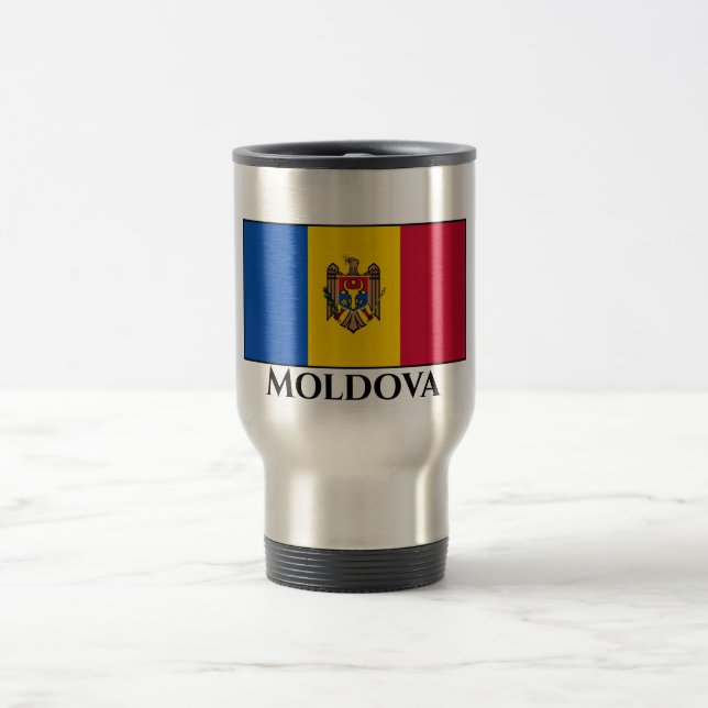 Caneca Térmica Bandeira da Moldávia (Centro)