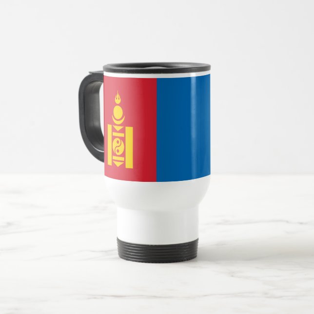Caneca Térmica Bandeira da Mongólia (Frente Esquerda)
