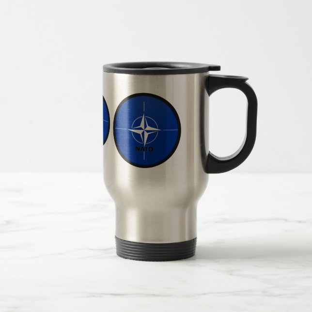 Caneca Térmica Bandeira da qualidade da OTAN Roundel (Direita)