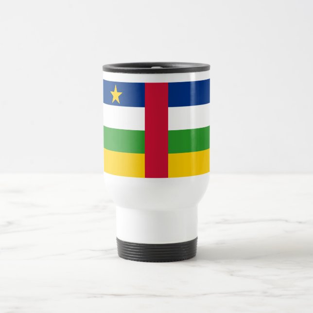 Caneca Térmica Bandeira da República Centro-Africana (Centro)