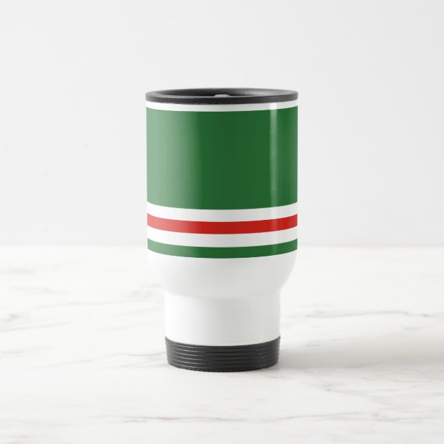 Caneca Térmica Bandeira da República da Chechênia (Centro)