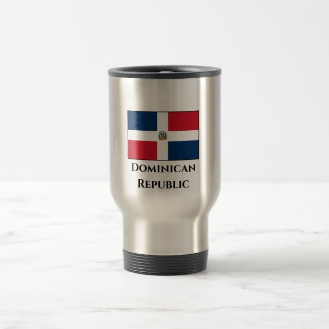 Caneca Térmica Bandeira da República Dominicana (Centro)