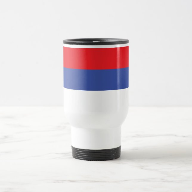 Caneca Térmica Bandeira da República Sérvia (Centro)