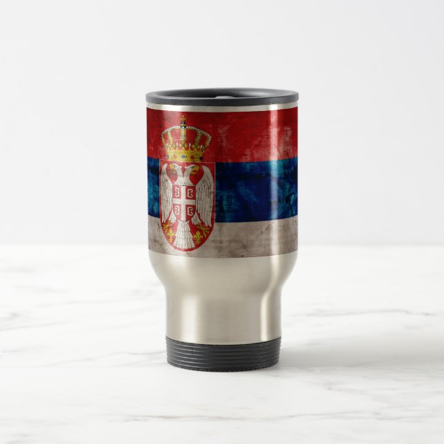 Caneca Térmica Bandeira da Sérvia Encontrada (Centro)