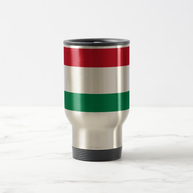 Caneca Térmica Bandeira da Viagem/Viagem ao trabalho da Hungria (Centro)