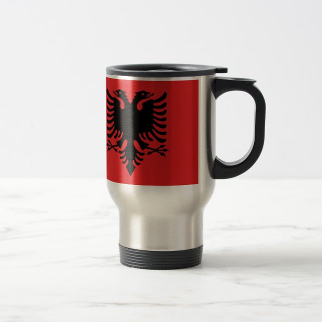 Caneca Térmica Bandeira de Albânia - Flamuri mim Shqipërisë (Direita)