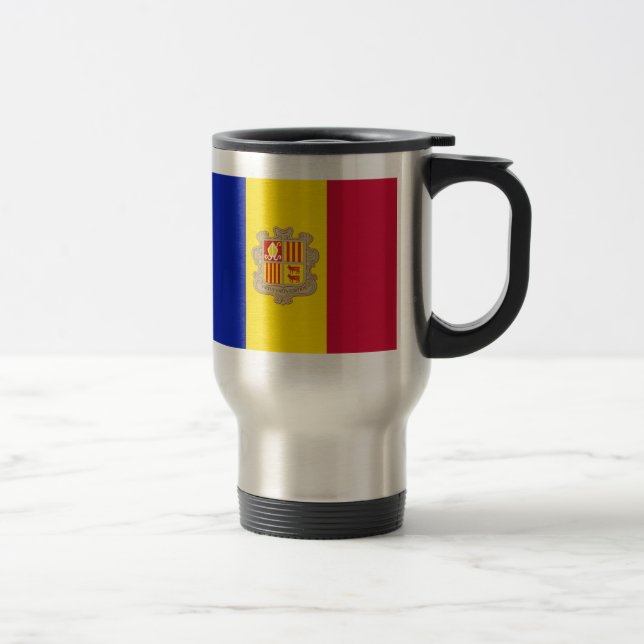 Caneca Térmica Bandeira de Andorra (Direita)
