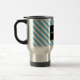 Caneca Térmica Bandeira de cores de listras diagonais para fãs de