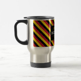 Caneca Térmica Bandeira de cores do fã de futebol da Bélgica padr