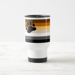 Caneca Térmica Bandeira de Cores do Orgulho do Urso Pata Preta