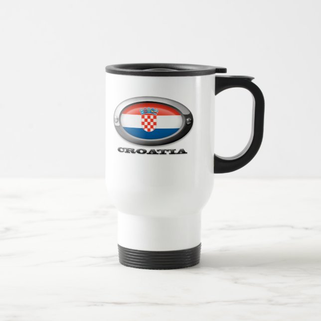 Caneca Térmica Bandeira de Croatia na armação de aço (Direita)