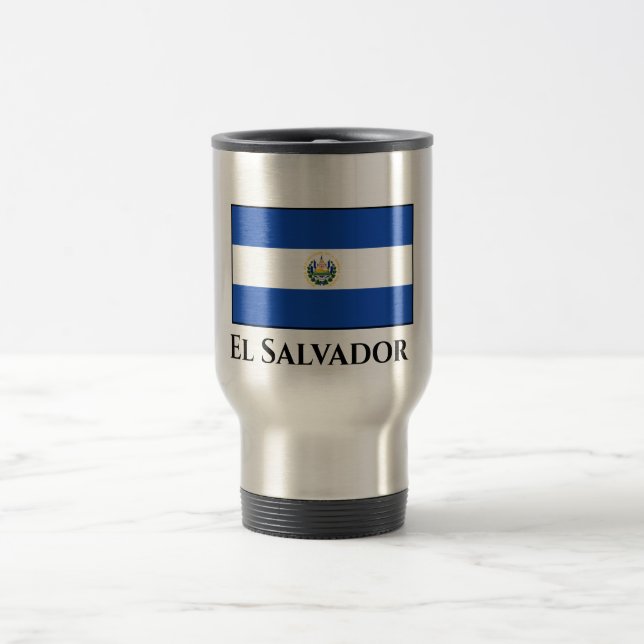 Caneca Térmica Bandeira de El Salvador (Centro)