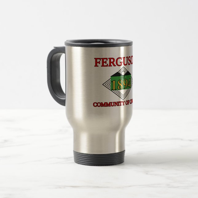 Caneca Térmica Bandeira de Ferguson, Missouri (Frente Esquerda)