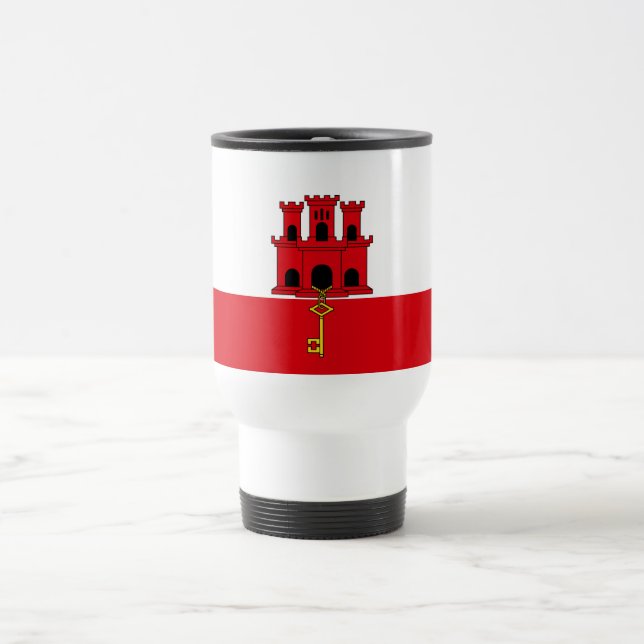 Caneca Térmica Bandeira de Gibraltar (Centro)