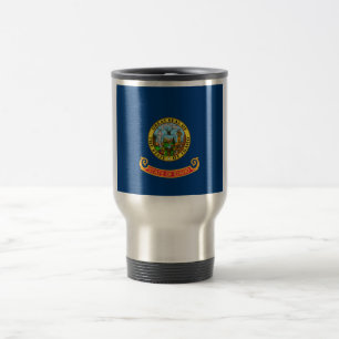Caneca Térmica Bandeira de Idaho: o Estado Pedra Preciosa, Montan