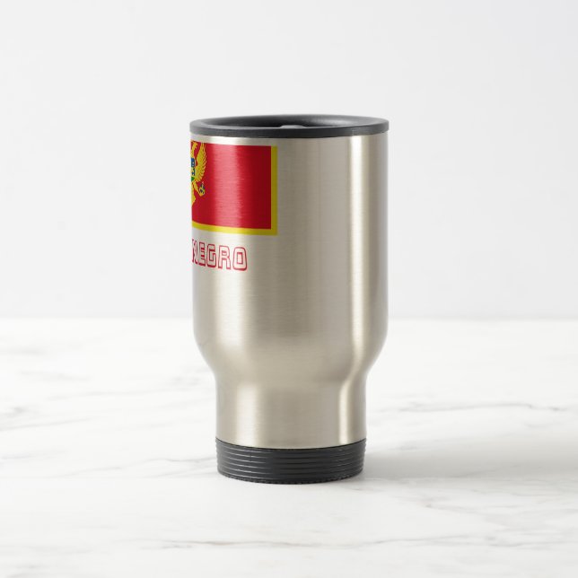 Caneca Térmica Bandeira de Montenegro com nome (Centro)